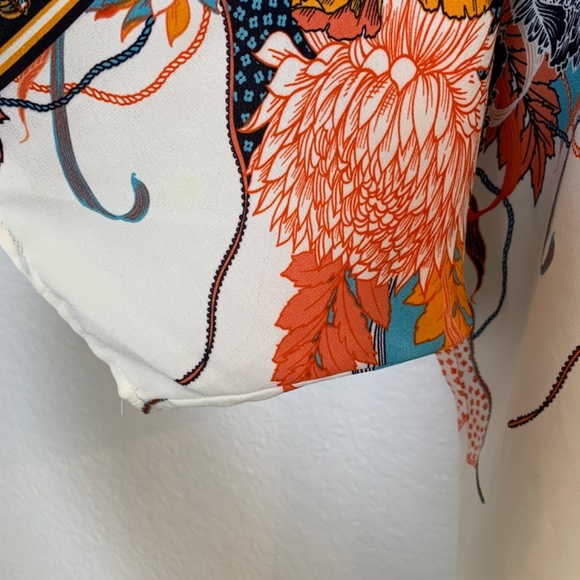 Rose + Olive Tunic Top 1X Floral Print V-Neck Blouse Dolman Sleeve Boho Flowy - Picture 9 of 16